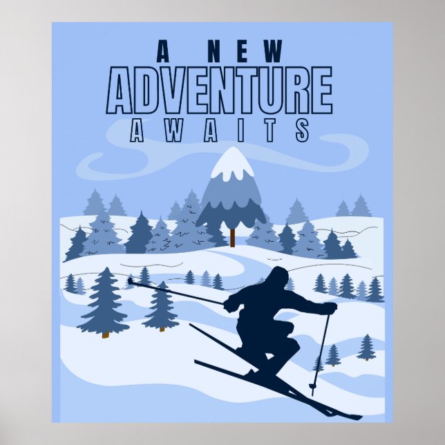 Winter för snowboarding utomhus Äventyr Poster (Framsidan)