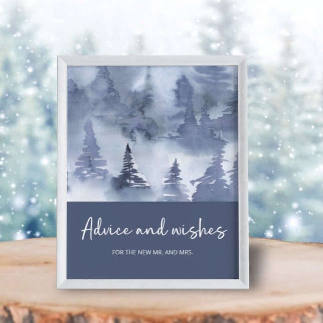 Winter Forest Adress och önskemål för Newlyweds Poster (Skapare uppladdad)