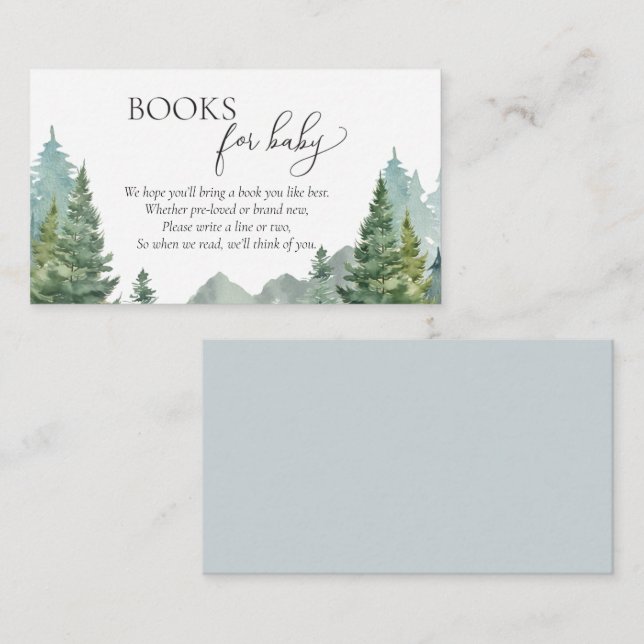 Winter Forest Bokar för Baby Card Tilläggskort (Fram/baksida)