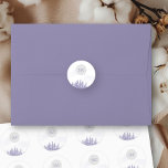 Winter Forest Bröllop Simple Monogram Watercolor Runt Klistermärke<br><div class="desc">Vintervigselklistermärken med monogram- och scenfärgskonstruktion i lavender-skuggor. I snö finns ett romantiskt skogslandskap med gräs träd. Du kan lägga till initialer från bruden och brudgummen och,  om du vill matcha produkter,  bläddra i min Winter Forest-samling.</div>