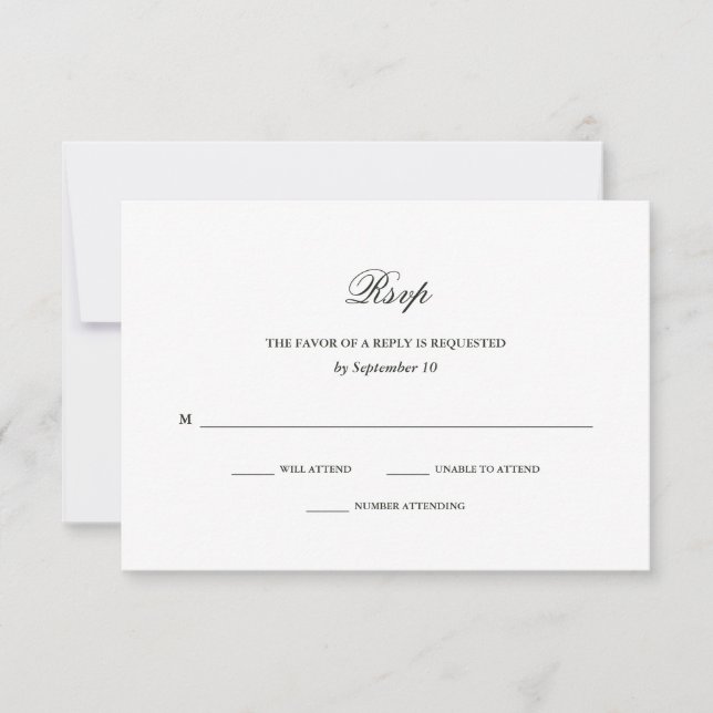 Winter Forest | Bröllop svar (Framsida)