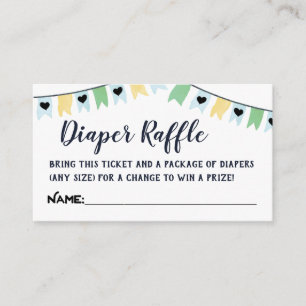 Winter Forest Diaper Raffle Biljett Tilläggskort