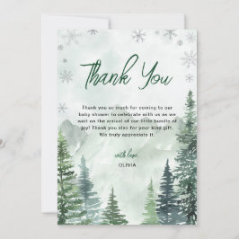 Winter Forest Gender Neutral Baby Shower Tack Kort