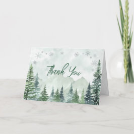 Winter Forest Gender Neutral Baby Shower Tack Kort
