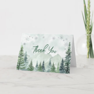 Winter Forest Gender Neutral Baby Shower Tack Kort