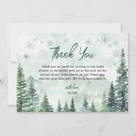 Winter Forest Gender Neutral Baby Shower Tack Kort