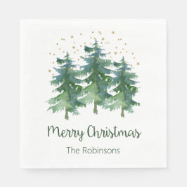 Winter Forest God jul Pappersservett