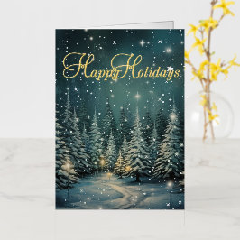 Winter Forest Helgdag Foil Card