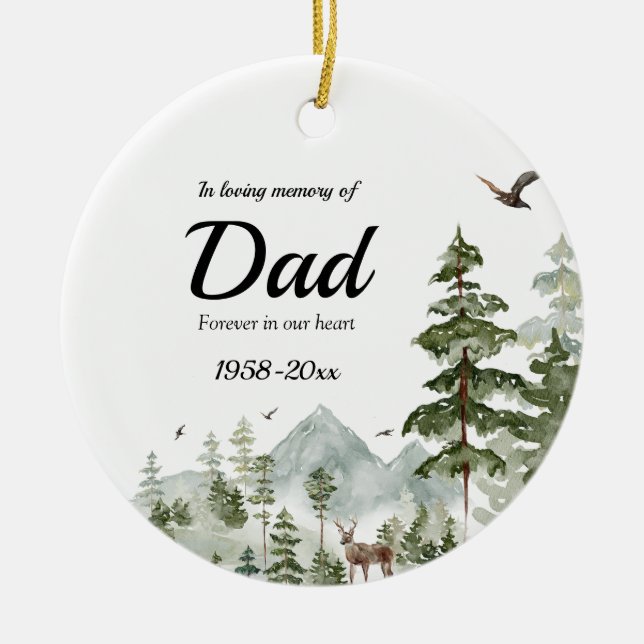 Winter Forest in Loving Memory of Pappa Ornament (Framsidan)