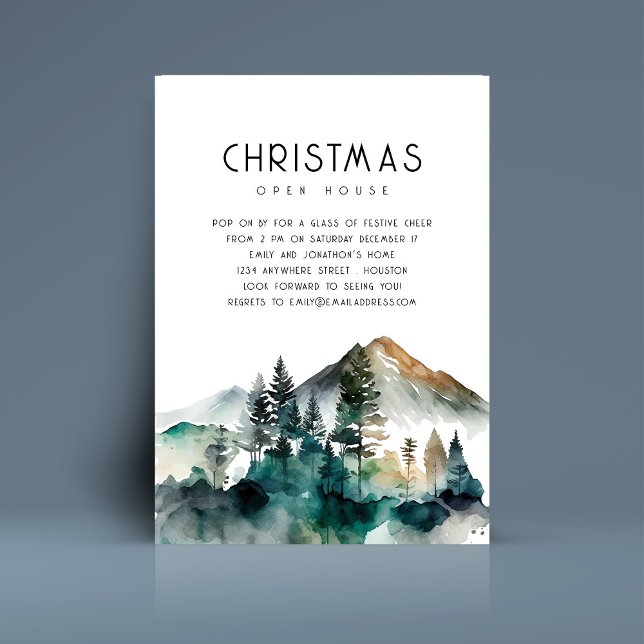 Winter Forest Jul - öppet hus Inbjudningar (Skapare uppladdad)