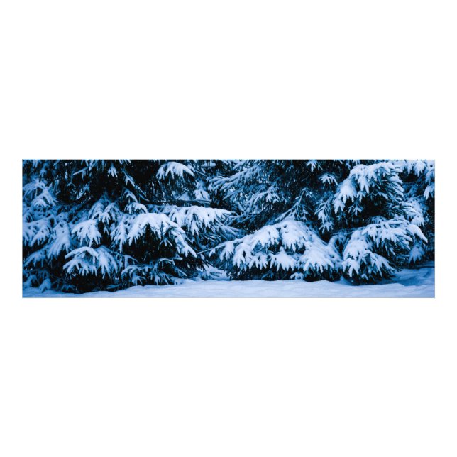 Winter Forest Julgran Fototryck (Framsidan)