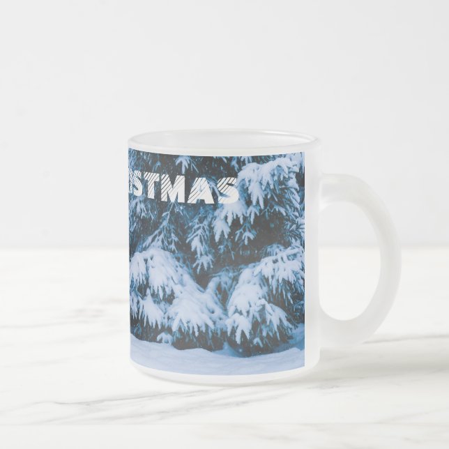 Winter Forest Julgran Frostad Glasmugg (Höger)