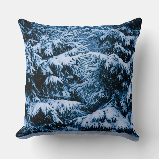 Winter Forest Julgran Kudde (Framsida)