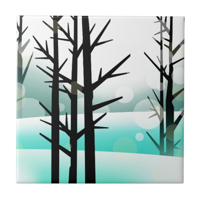 Winter Forest Kakelplatta (Framsidan)