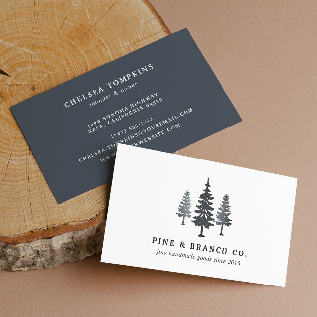 Winter Forest | LOGOTYPEN GRÄS TRÄD Visitkort (Skapare uppladdad)