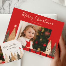 Winter Forest Neutralt Landcape Photo jul Julkort