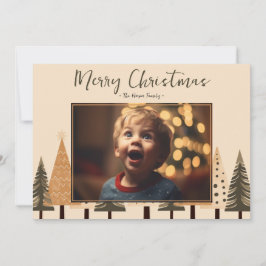 Winter Forest Neutralt Photo jul Julkort