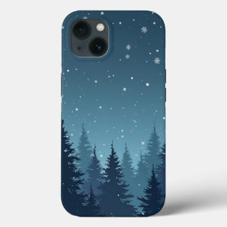 Winter Forest Night iphone case