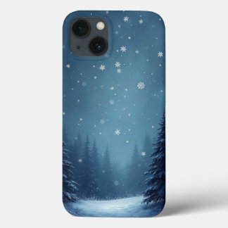 Winter Forest Night iphone case