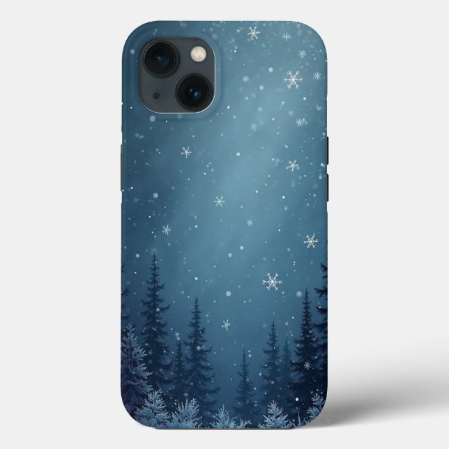 Winter Forest Night iphone case (Baksida)