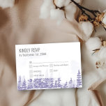 Winter Forest Watercolor Lavender Entree OSA Kort<br><div class="desc">Vinterbröllop med inmatningsalternativ och scenisk vattenfärgdesign i lavender- och grått-nyanser. I snö finns ett romantiskt skogslandskap med gräs träd. Svarsdatumet och måltidsalternativtexten kan redigeras och om du vill matcha produkter bläddrar du i min Winter Forest-samling.</div>