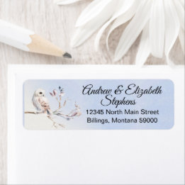 Winter Forest Watercolor Return Address Label Returadress Etikett