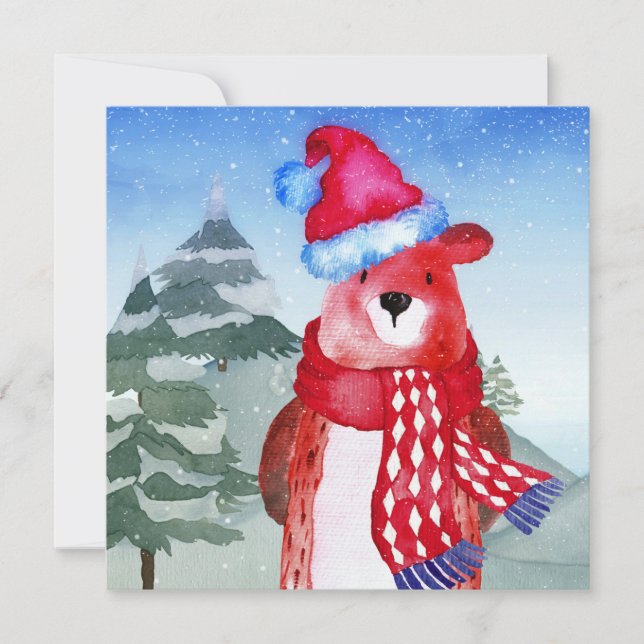 Winter Forest Woodland Friends Bear Illustration (Framsida)
