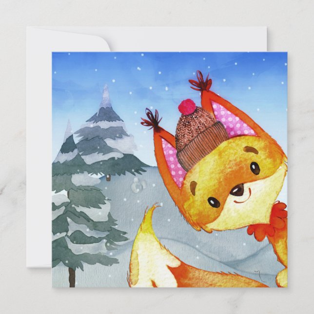 Winter Forest Woodland Friends Fox Illustration (Framsida)