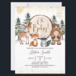 Winter Forest Woodland Oh Baby Baby Shower Inbjuda Inbjudningar<br><div class="desc">Vinterskogsträtt Oh Baby Baby Shower-inbjudan</div>
