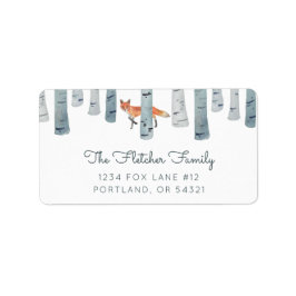 Winter Fox Adressetikett