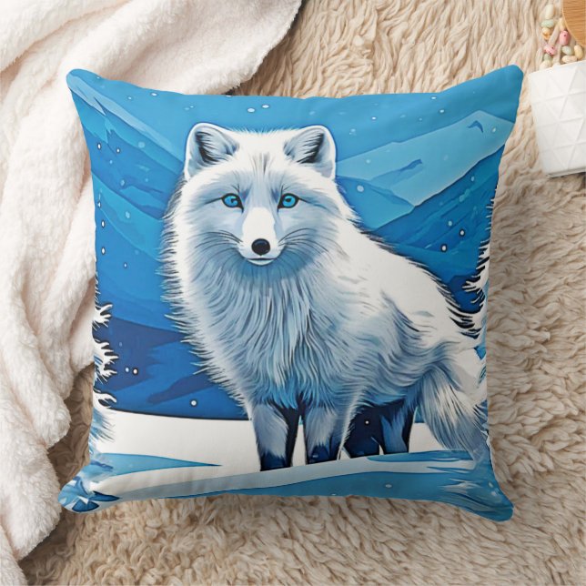 Winter Fox Art Kudde (Filt)