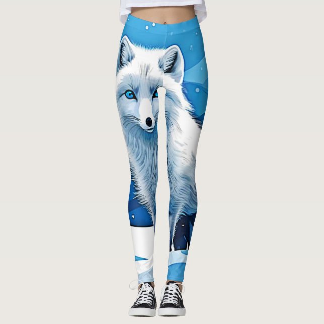 Winter Fox Art Leggings (Framsida)