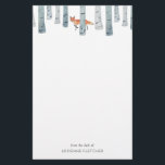 Winter Fox Brevpapper<br><div class="desc">Hand målade vintervattenfärgen av Shelby Allison med en liten orange i en snöskog.</div>