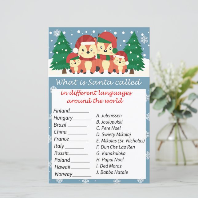 Winter fox christmas-värld runt (Stående Fram)