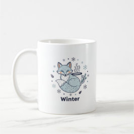 Winter Fox Coffee Mug – Cute Snowflake Ceramic Mug Kaffemugg