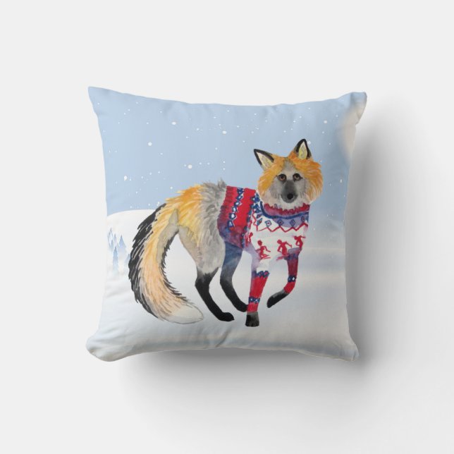 Winter Fox Dekorativ kudde (Framsida)