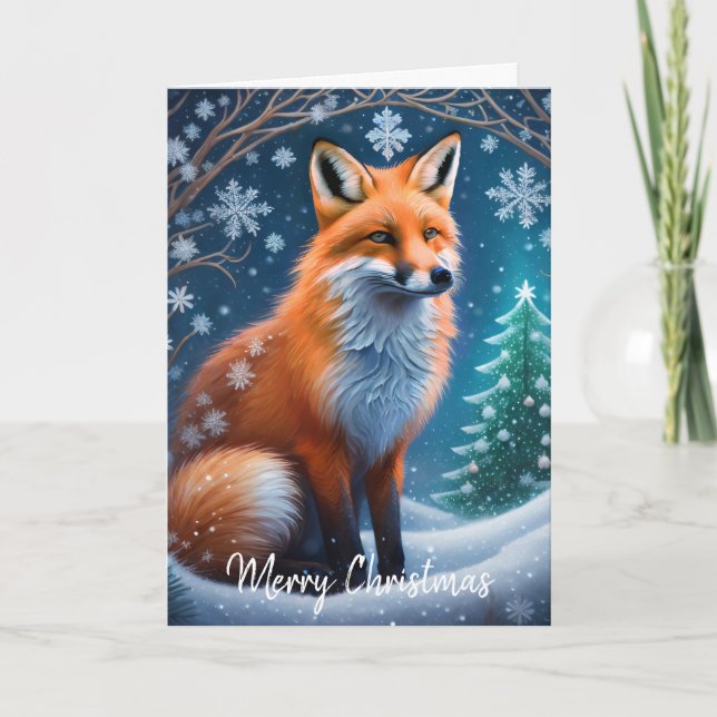 Winter Fox Helgkort (Framsida)