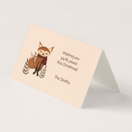 Winter Fox med Scarf Kort