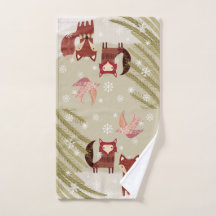 Winter Fox och Dove Hand Towel