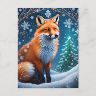 Winter Fox Vykort