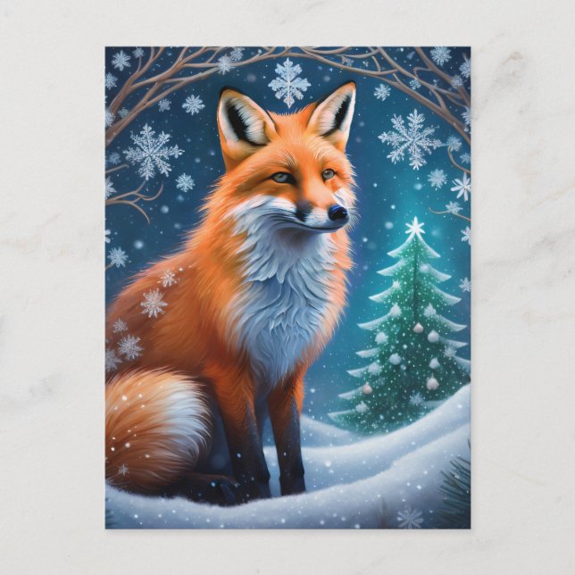 Winter Fox Vykort (Framsida)