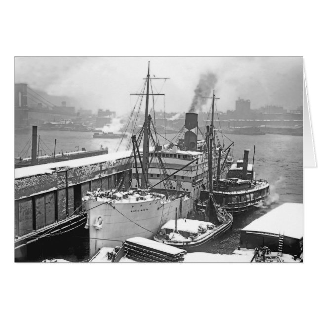 Winter Freighter Hälsningskort (Framsidan Horizontal)