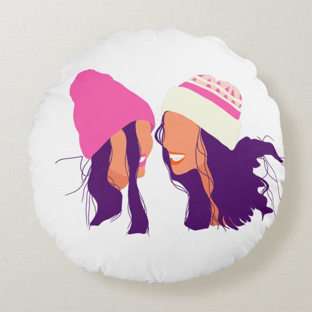 Winter Friends • Christmas Rund Kudde (Framsidan)