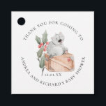 Winter Friends | Favorittagg för babyvisningsprogr Gåvor Etiketter<br><div class="desc">Tack märkre är ett unikt och roligt sätt att tacka dina vänner i party för att de kommit och gått med i roligten. Så perfekt för din babydusch, födelsedag eller andra party firande. Lägg till anpassningsbarnas ordalydelse i den här designen genom att använda rutorna "Redigera den här designmallen" på objektets...</div>