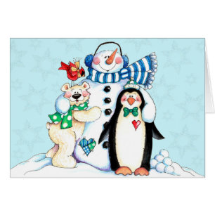 Winter Friends Hälsningskort