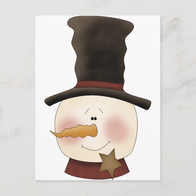 Winter Friends snögubbe Vykort (Framsida)