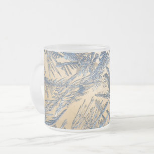 Winter frost glass silver guld frostad glasmugg