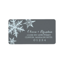 Winter Frost Snöflingor | ADRESS Adressetikett