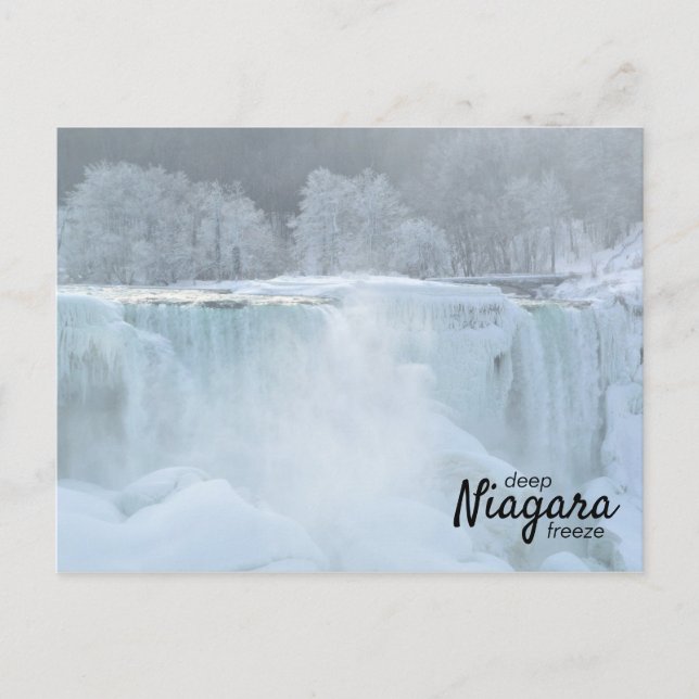 Winter Frozen American Falls | Niagara Deep Freeze Vykort (Framsida)
