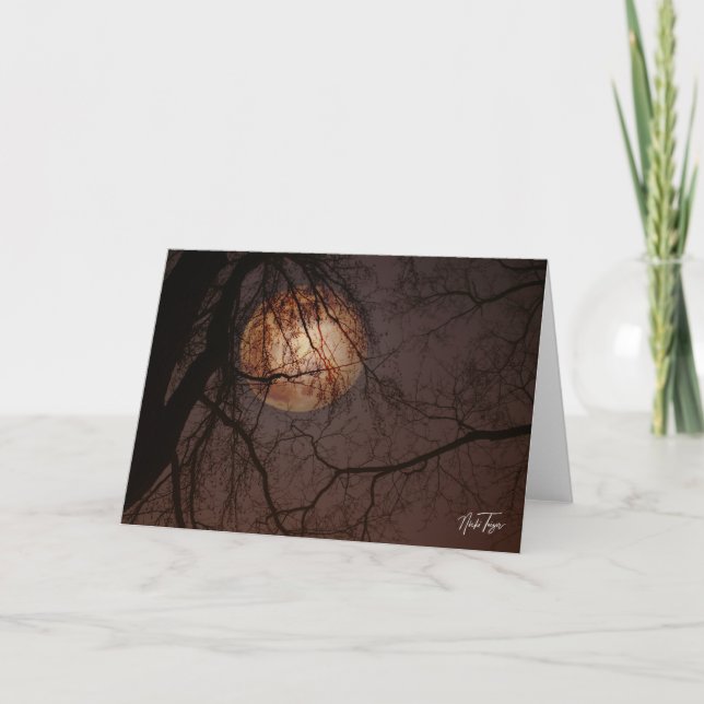 Winter Full Moon notecard Tack Kort (Framsida)